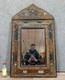 Important Et Rare Miroir à Parcloses époque Napoléon Iii En Cuivre Repoussé