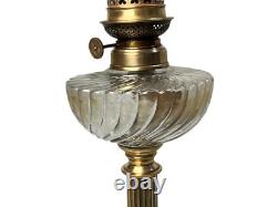 Importante lampe à pétrole Napoléon III bronze et verre fin XIXème