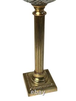 Importante lampe à pétrole Napoléon III bronze et verre fin XIXème