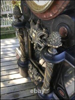 Imposante Pendule de Notaire Napoléon III Marbre + Bronzes. LEFRANC à Essonnes