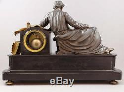 Imposante pendule bronze Saint Paul apôtre horloge clock orologio reloj uhr