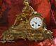 Japy Frères 1850 Antique Gilt Bronze Mantel Clock Horloge Pendule Tischuhr Kamin