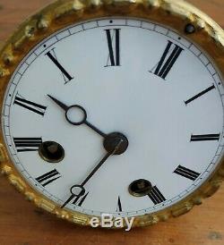 Japy Frères 1855 Antique bronze doré Horloge pendule FR