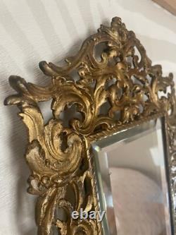 Joli Miroir En Bronze Dore Epoque Napoleon III