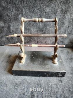 Joli Porte Plumes En Bronze Et Marbre Napoléon III (Vendu Sans Les Plumes)