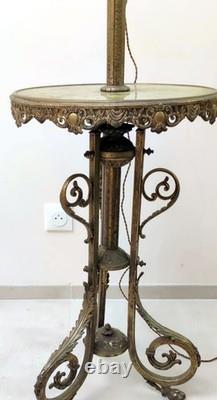 LAMPADAIRE GUERIDON DE FUMEUR PIEDS GRIFFES BRONZE ONYX XIXè NAPOLEON III