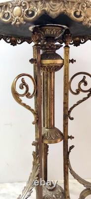 LAMPADAIRE GUERIDON DE FUMEUR PIEDS GRIFFES BRONZE ONYX XIXè NAPOLEON III
