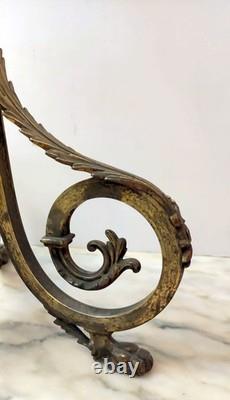 LAMPADAIRE GUERIDON DE FUMEUR PIEDS GRIFFES BRONZE ONYX XIXè NAPOLEON III