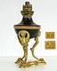 Lampe &agrave; Petrole Athenienne Empire Bronze Sphinges Ail&eacute;es Xix&egrave;me Si&egrave;cle