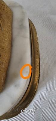 LAMPE de TABLE en BRONZE MASSIF DORÉ Sculpté 19ème style Napoléon III