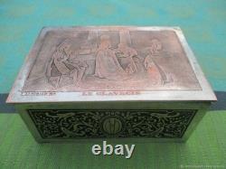 LE CLAVECIN boîte à bijoux argent ancien