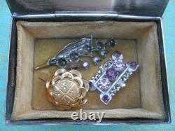 LE CLAVECIN boîte à bijoux argent ancien