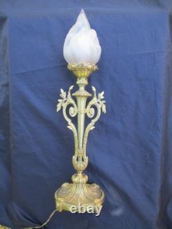 Lamp Napoléon III style, bronze, Flaming Globe circa 1890-1900