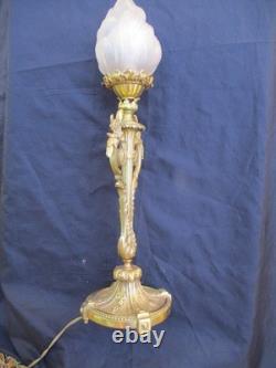 Lamp Napoléon III style, bronze, Flaming Globe circa 1890-1900