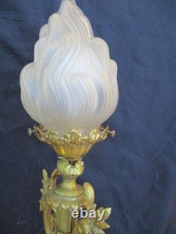 Lamp Napoléon III style, bronze, Flaming Globe circa 1890-1900