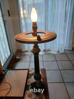 Lampe A Huile En Bronze Dites Sinombre Électrifiée XIX Napoléon III Bon Etat