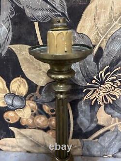Lampe Bougeoir Pique Cierge Bronze Napoleon III Ancien XIXeme