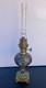Lampe &agrave; P&eacute;trole En Bronze Et &eacute;mail Cloisonn&eacute; Ancien Avec Sa Verrerie
