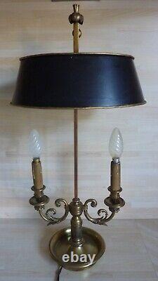 Lampe bouillotte à 2 bras de lumière, d'époque XIXème