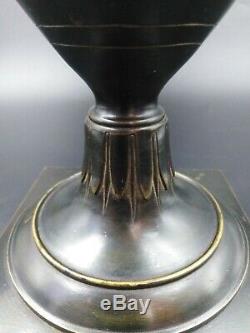 Lampe luminaire bronze Vase à l'antique Lacarrière frères Delaporte