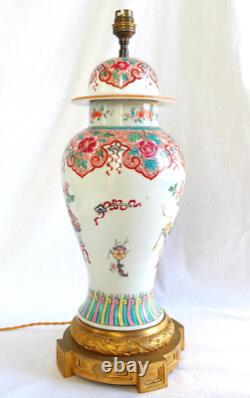 Lampe potiche porcelaine de Chine & bronze doré époque Napoléon III