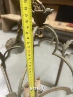 Lanterne Bronze Doré Style Louis XV Ancien Lustre Napoléon III XIXeme