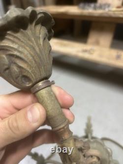Lanterne Bronze Doré Style Louis XV Ancien Lustre Napoléon III XIXeme