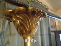 Lanterne de vestibule en bronze doré Napoléon III, vers 1870 Verres bombés