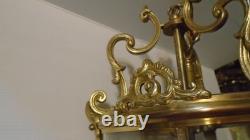 Lanterne de vestibule en bronze doré Napoléon III, vers 1870 Verres bombés