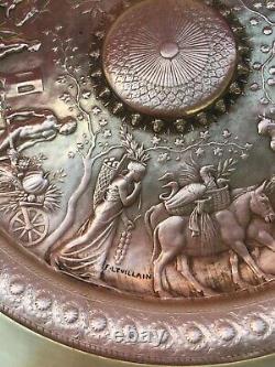 Levillain et Barbedienne Coupe à l'antique en bronze XIXème