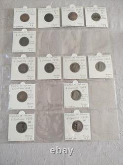 Lot 2 Centimes Napoléon III Bronze de 1853 à 1862