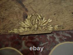 Lot 4 cadres porte-photo anciens bronze doré Napoléon III laurier noeud Louis XV