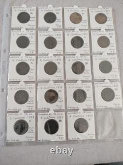 Lot 5 Centimes Napoléon III Bronze