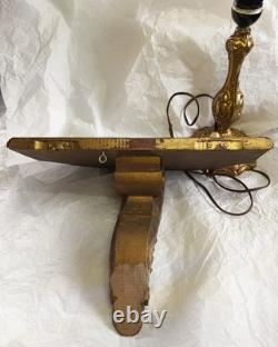 Lot Ou Par Pièce Ancien Bougeoir Lampe Bronze Doré + Console Bois Napoléon III