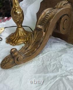 Lot Ou Par Pièce Ancien Bougeoir Lampe Bronze Doré + Console Bois Napoléon III