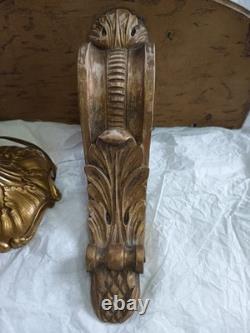 Lot Ou Par Pièce Ancien Bougeoir Lampe Bronze Doré + Console Bois Napoléon III