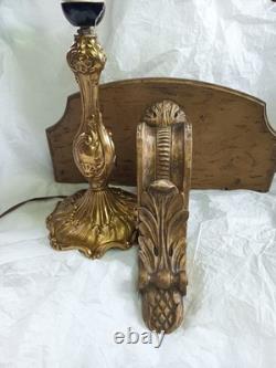 Lot Ou Par Pièce Ancien Bougeoir Lampe Bronze Doré + Console Bois Napoléon III
