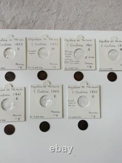 Lot de 1 Centime Napoléon III de 1853 à 1870