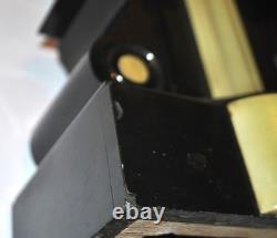 Lot de 2 Cassolettes Napoléon III Socle sellette notaire en marbre noir ancien Lot de 2 Cassolettes Napoléon III Socle sellette notaire en marbre noir ancien