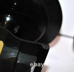 Lot de 2 Cassolettes Napoléon III Socle sellette notaire en marbre noir ancien