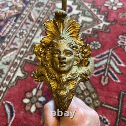Lot de 4 crochets à rideaux patères Mascaron Louis XV époque Napoléon 3 BE RARE