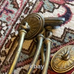 Lot de 4 crochets à rideaux patères Mascaron Louis XV époque Napoléon 3 BE RARE