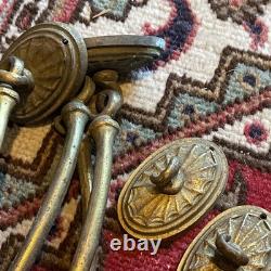 Lot de 4 crochets à rideaux patères Mascaron Louis XV époque Napoléon 3 BE RARE