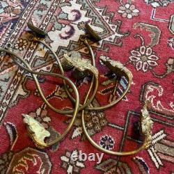 Lot de 4 crochets à rideaux patères Mascaron Louis XV époque Napoléon 3 BE RARE