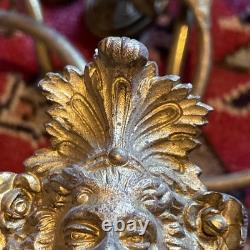 Lot de 4 crochets à rideaux patères Mascaron Louis XV époque Napoléon 3 BE RARE