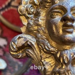 Lot de 4 crochets à rideaux patères Mascaron Louis XV époque Napoléon 3 BE RARE