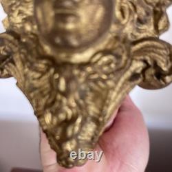 Lot de 4 crochets à rideaux patères Mascaron Louis XV époque Napoléon 3 BE RARE