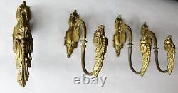 Lot de 4 embrasses / crochets à rideau en bronze époque napoléon 3