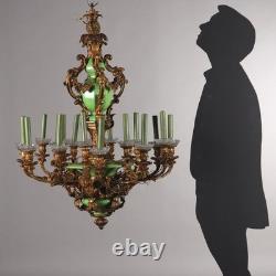 Lustre Ancien Napoléon III Bronze Doré XIXe Siècle Original