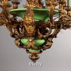 Lustre Ancien Napoléon III Bronze Doré XIXe Siècle Original